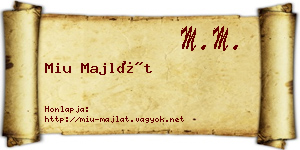 Miu Majlát névjegykártya